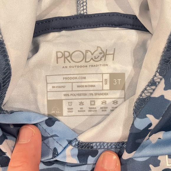 NWT Prodoh Blue Camo Pro Performance Hoodie T-shirt - Picture 6 of 12